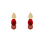 Day & Eve by Go Dutch Label Drop Dangle Oorbellen Red E55023-3