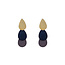 Day & Eve by Go Dutch Label Drop Dangle Oorbellen Blue + Grey E55023-1