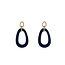 Day & Eve by Go Dutch Label Open Round Dangle Blue Oorbellen E55019-5