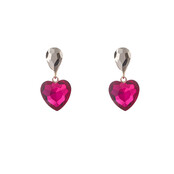 Heart Stone Dangle Grey Oorbellen E55139-4 Heart Stone Dangle Grey Oorbellen E55139-4