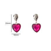 Heart Stone Dangle Grey Oorbellen E55139-4 Heart Stone Dangle Grey Oorbellen E55139-4