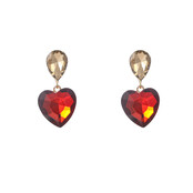 Heart Stone Dangle Brown Oorbellen E55139-3 Heart Stone Dangle Brown Oorbellen E55139-3