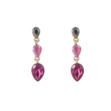 3 Stone Dangle Grey Oorbellen E55137-4