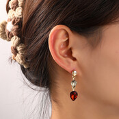 3 Stone Dangle Brown Oorbellen E55137-3 3 Stone Dangle Brown Oorbellen E55137-3