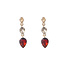 Day & Eve by Go Dutch Label 3 Stone Dangle Brown Oorbellen E55137-3