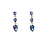 Day & Eve by Go Dutch Label 3 Stone Dangle Blue Oorbellen E55137-2