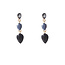 Day & Eve by Go Dutch Label 3 Stone Dangle Black Oorbellen E55137-1