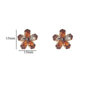 Stone Flower Stud Brown Oorbellen E55130-3 Stone Flower Stud Brown Oorbellen E55130-3