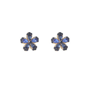 Stone Flower Stud Blue Oorbellen E55130-2