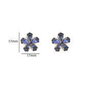 Stone Flower Stud Blue Oorbellen E55130-2 Stone Flower Stud Blue Oorbellen E55130-2