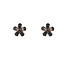 Day & Eve by Go Dutch Label Stone Flower Stud Black Oorbellen E55130-1