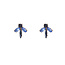 Day & Eve by Go Dutch Label Stone Stud Blue Oorbellen E55128-2