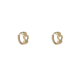 Heart Hoop Goldplated Oorbellen E55121-2