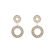 Double O Dangle Goldplated Oorbellen E55120-2 Double O Dangle Goldplated Oorbellen E55120-2