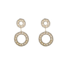 Double O Dangle Goldplated Oorbellen E55120-2
