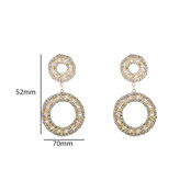 Double O Dangle Goldplated Oorbellen E55120-2 Double O Dangle Goldplated Oorbellen E55120-2