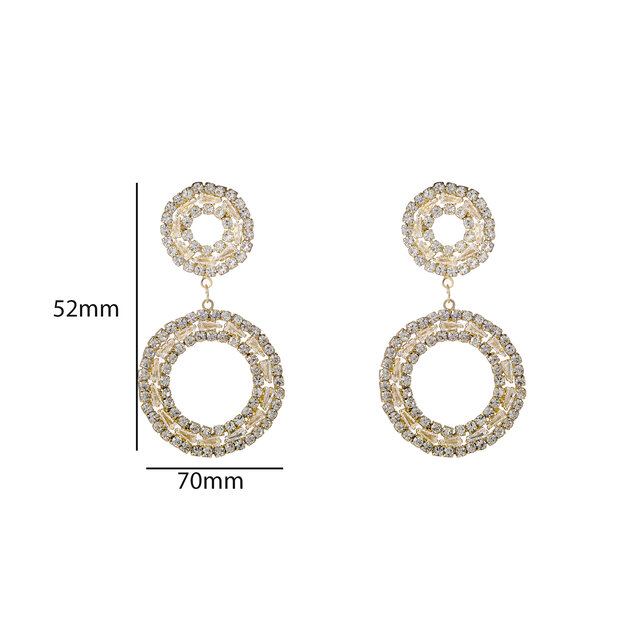 Double O Dangle Goldplated Oorbellen E55120-2 Double O Dangle Goldplated Oorbellen E55120-2