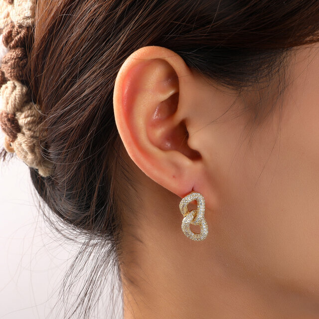 Sparkle Link Goldplated Oorbellen E55119-2 Sparkle Link Goldplated Oorbellen E55119-2