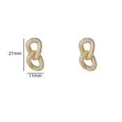 Sparkle Link Goldplated Oorbellen E55119-2 Sparkle Link Goldplated Oorbellen E55119-2