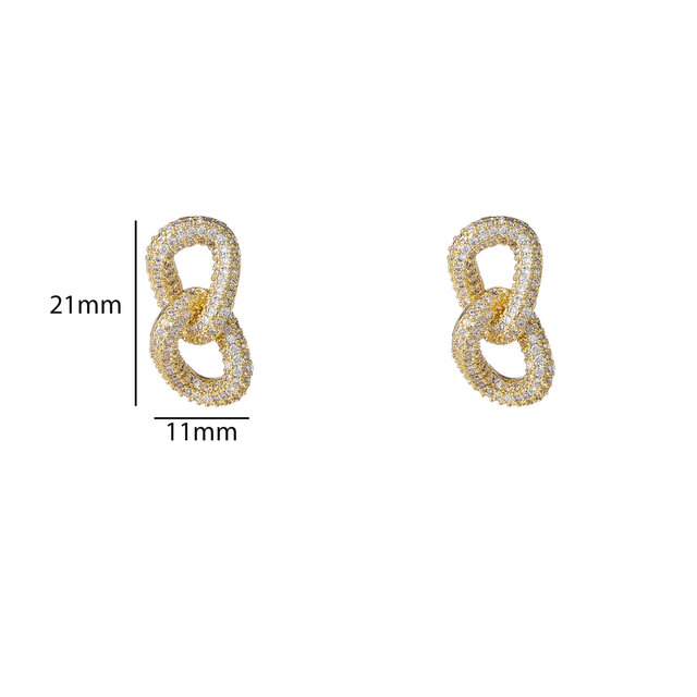Sparkle Link Goldplated Oorbellen E55119-2 Sparkle Link Goldplated Oorbellen E55119-2