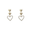 Day & Eve by Go Dutch Label 3 Heart Dangle Goldplated Oorbellen E55115-2