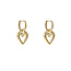 Day & Eve by Go Dutch Label Heart in Heart Dangle Goldplated Oorbellen E55114-2