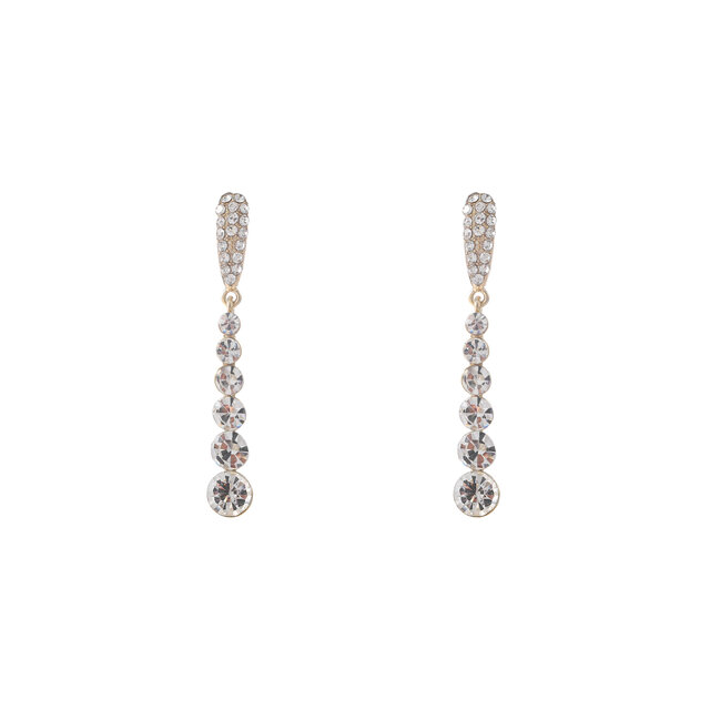 Long Stone Dangle Goldplated Oorbellen E55105-2 Long Stone Dangle Goldplated Oorbellen E55105-2