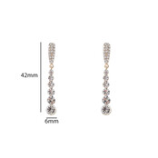 Long Stone Dangle Goldplated Oorbellen E55105-2 Long Stone Dangle Goldplated Oorbellen E55105-2