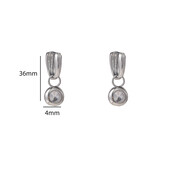 Classic Creole Stone Silverplated Oorbellen E55101-1 Classic Creole Stone Silverplated Oorbellen E55101-1