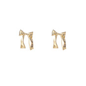 Bow Stud Goldplated Oorbellen E55079-2 Bow Stud Goldplated Oorbellen E55079-2