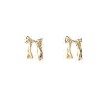 Bow Stud Goldplated Oorbellen E55079-2