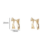 Bow Stud Goldplated Oorbellen E55079-2 Bow Stud Goldplated Oorbellen E55079-2