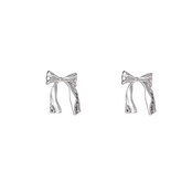 Bow Stud Silverplated Oorbellen E55079-1 Bow Stud Silverplated Oorbellen E55079-1
