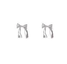 Bow Stud Silverplated Oorbellen E55079-1