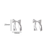 Bow Stud Silverplated Oorbellen E55079-1 Bow Stud Silverplated Oorbellen E55079-1