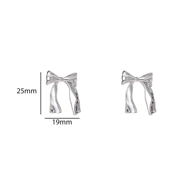 Bow Stud Silverplated Oorbellen E55079-1 Bow Stud Silverplated Oorbellen E55079-1