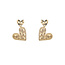 Day & Eve by Go Dutch Label Double Heart Dangle Goldplated oorbellen E55076-2