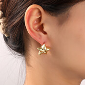 Star Stud Goldplated Oorbellen E55072-2 Star Stud Goldplated Oorbellen E55072-2