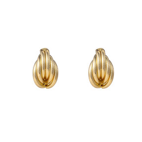 Classic Knot Stud Goldplated Oorbellen E55067-2