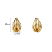Classic Knot Stud Goldplated Oorbellen E55067-2 Classic Knot Stud Goldplated Oorbellen E55067-2