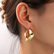 Big Twisted Hoop Goldplated Oorbellen E55065-2 Big Twisted Hoop Goldplated Oorbellen E55065-2