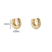 Chunky Hoop Goldplated Oorbellen E55064-2 Chunky Hoop Goldplated Oorbellen E55064-2