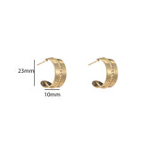 Flat Hoop Goldplated Oorbellen E55056-2 Flat Hoop Goldplated Oorbellen E55056-2