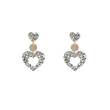Open Heart Dangle Cream Oorbellen E55050-1