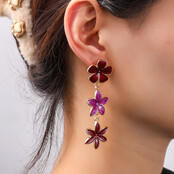 Flower Dangle Red Oorbellen E55033-4 Flower Dangle Red Oorbellen E55033-4