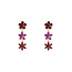 Day & Eve by Go Dutch Label Flower Dangle Red Oorbellen E55033-4