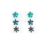 Day & Eve by Go Dutch Label Flower Dangle Dark Blue Oorbellen E55033-3
