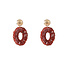 Day & Eve by Go Dutch Label Beaded Oval Drop Oorbellen E55227-5