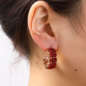 Beaded Hoop Oorbellen E55226-5 Beaded Hoop Oorbellen E55226-5