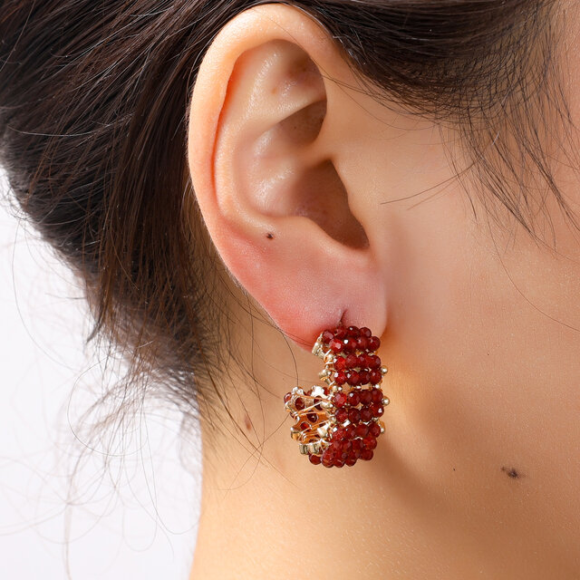 Beaded Hoop Oorbellen E55226-5 Beaded Hoop Oorbellen E55226-5